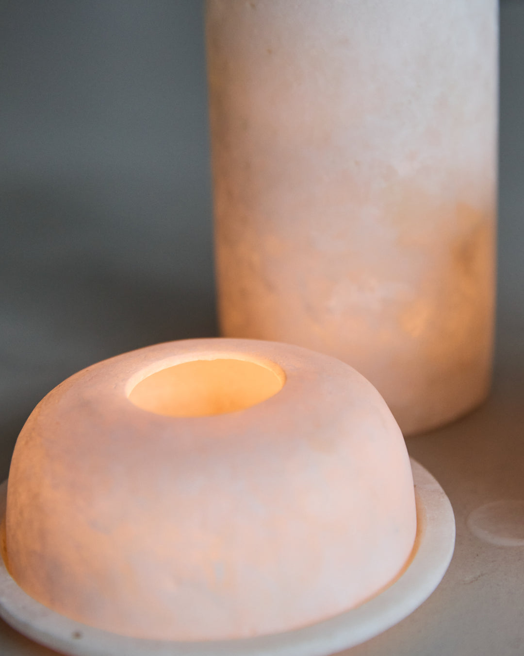 Alabaster Tealight - dome