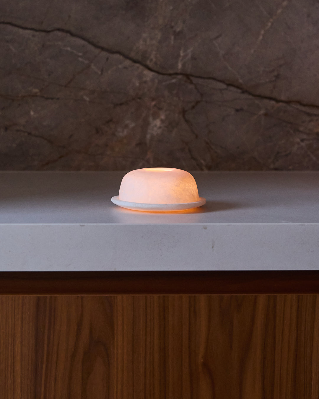 Alabaster Tealight - dome