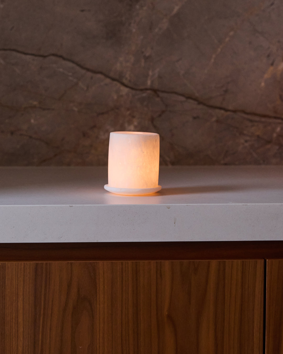 Alabaster Tealight - dome