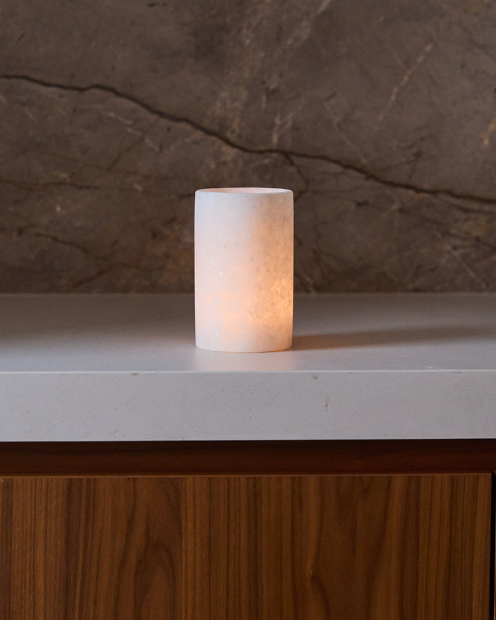 Alabaster Tealight - straight white