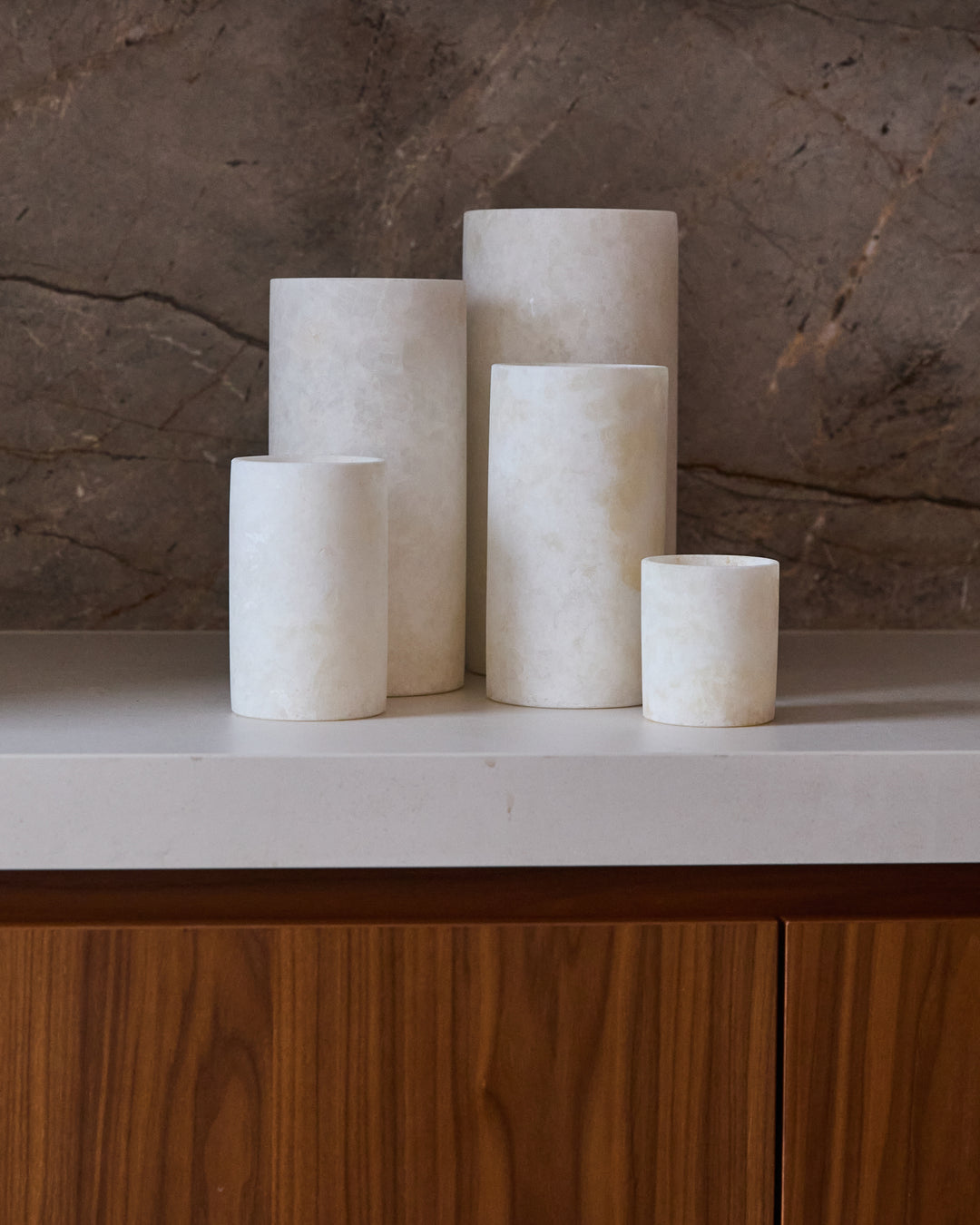 Alabaster Tealight - straight white