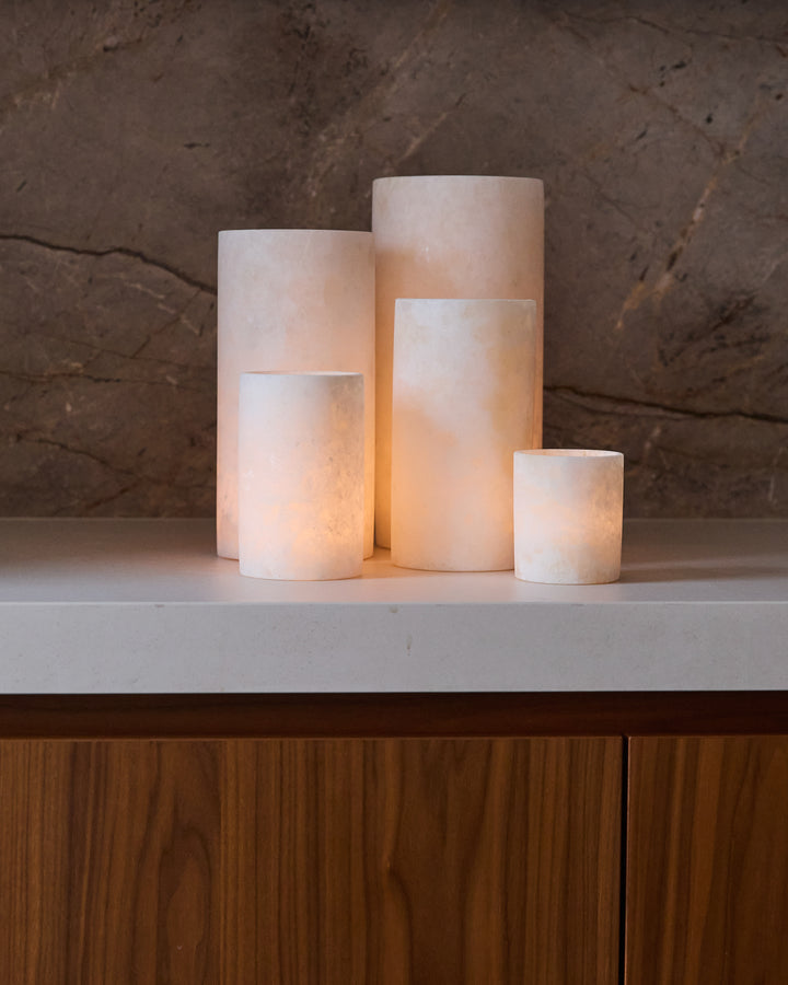 Alabaster Tealight - straight white