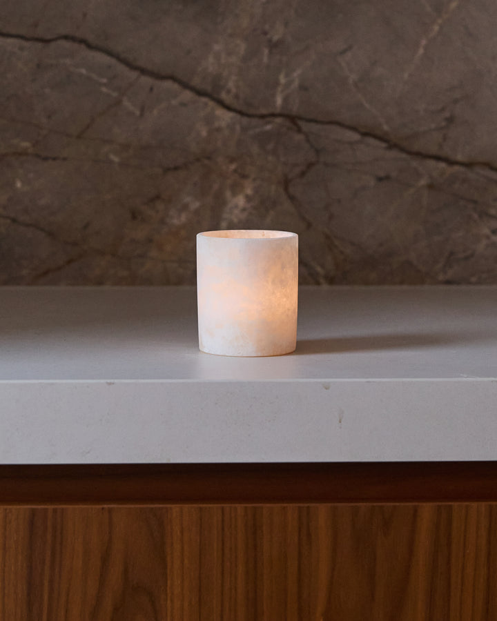 Alabaster Tealight - straight white