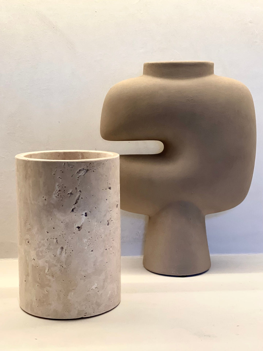 Wijnkoeler travertin