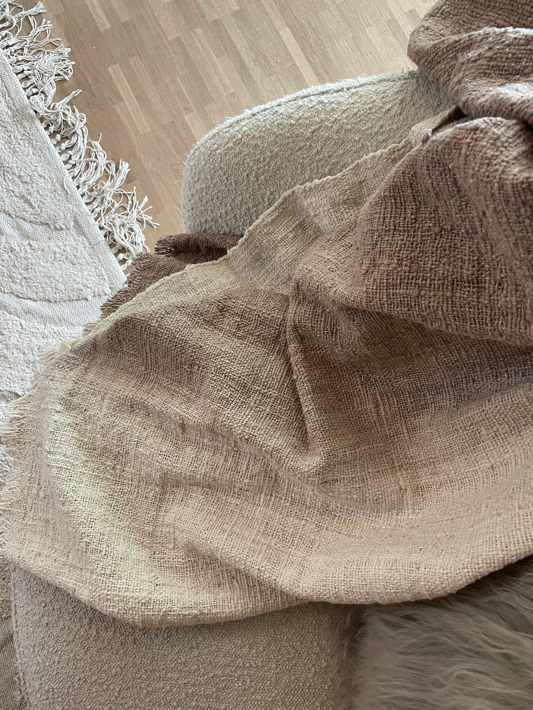 Plaid tie dye taupe