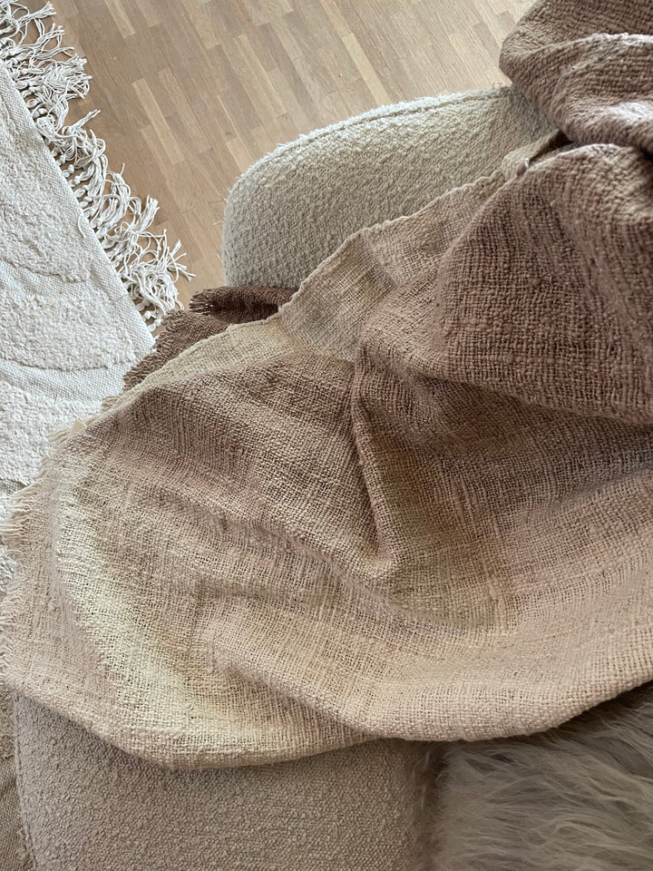 Plaid tie dye taupe