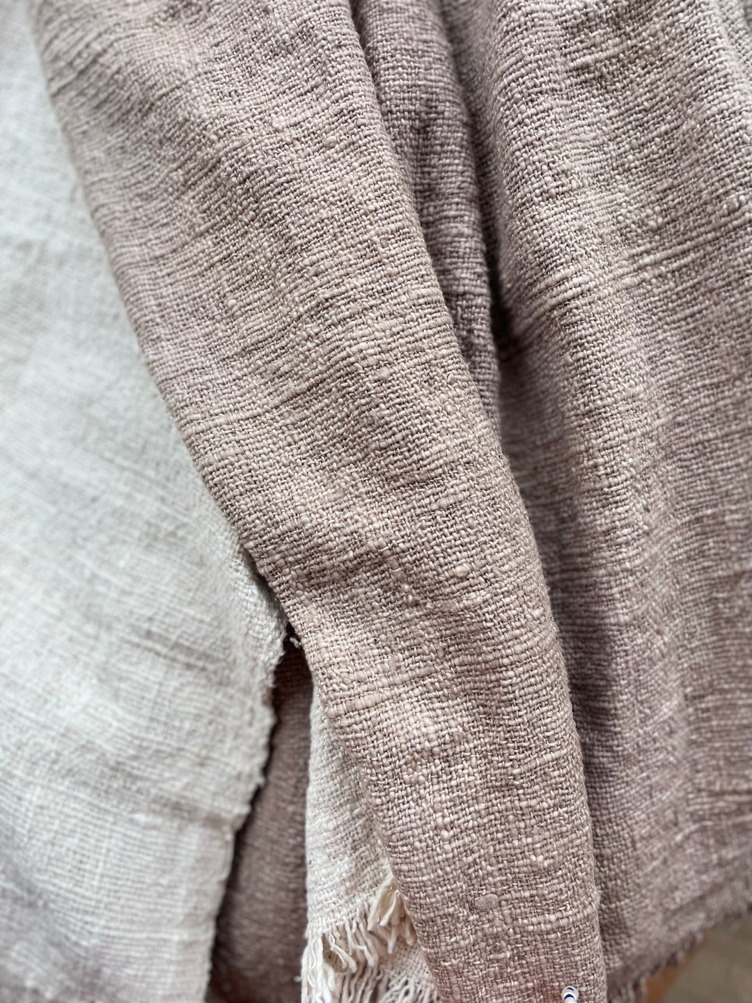 Plaid tie dye taupe