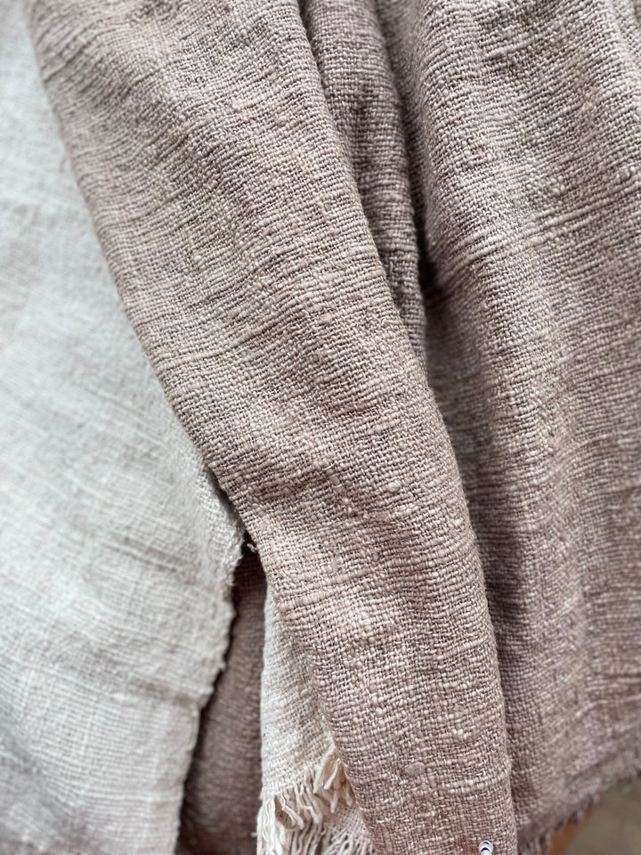Plaid tie dye taupe